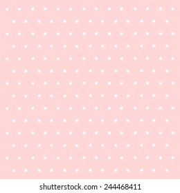 White dots pink background