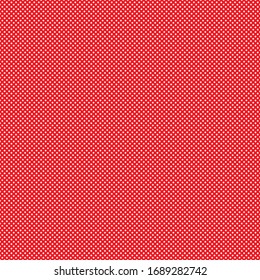 White dots on a red background. Abstract seamless mosaic background. Pixels backdrop.