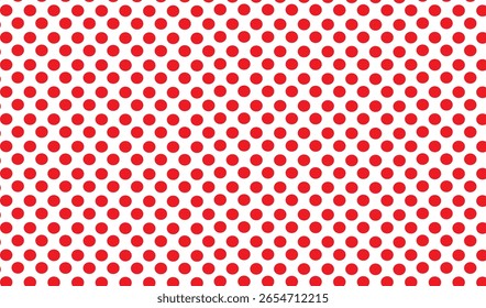 Weiße Punkte auf rotem Hintergrund. Polka Punkt nahtloses Muster Hintergrund. Vintage-Textur oder Verpackung.