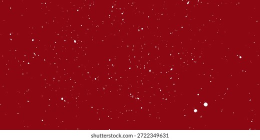 Puntos blancos sobre fondo rojo. Patrón de nieve que cae suavemente. Decoración de Navidad de invierno para tarjeta de felicitación, ilustración de vacaciones o Anuncio. Abstractas diseño festivo.