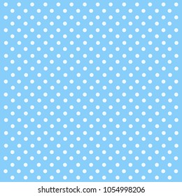 White dots pattern on blue background. Vector.