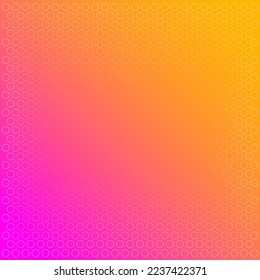 White dots pattern with orange pink gradient colorful background