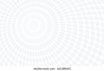 White dotted background vector, Circle dot tunnel art, Focus