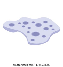 Icono de coral blanco punteado. Isométrico del icono del vector de coral punteado blanco para el diseño web aislado en fondo blanco