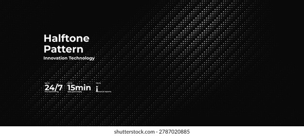 White Dotted Halftone Pattern, Wavy Halftone Texture, Dynamic Wave Background for Action Sport, Speed Race, Running, Tennis and Boxing, Technology and Future Innovation BG. Vector Illustration.