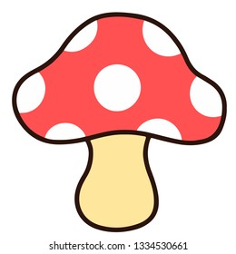 White dotted red mushroom