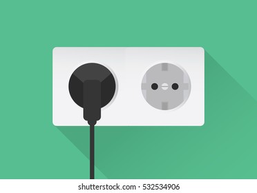 White double extension power strip in green background 2