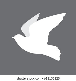 White Dove Silhouette Images, Stock Photos & Vectors 