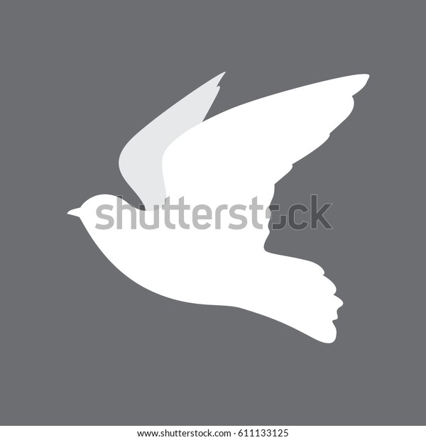 White Dove Stock Vector (royalty Free) 611133125 