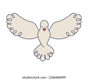 white dove design isolated icon