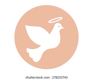 White dove as the Holy Spirit symbol