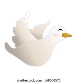 White dove icon image design, vector illustration