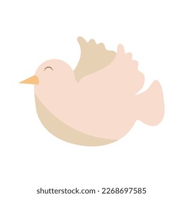 white dove icon isolated white background