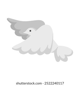 White Dove Illustration - Single Vector 07