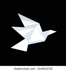 white dove on black background