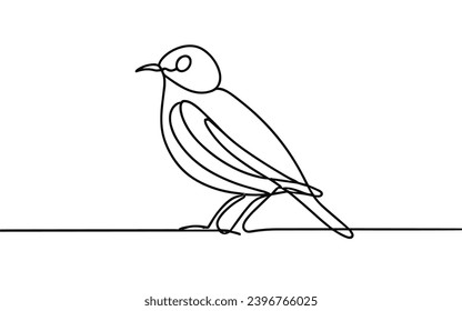 White dove in one continuous line drawing. Bird symbol of peace and freedom in simple linear style. Concept for national labor movement icon. Editable stroke. Doodle outline vector illustration
