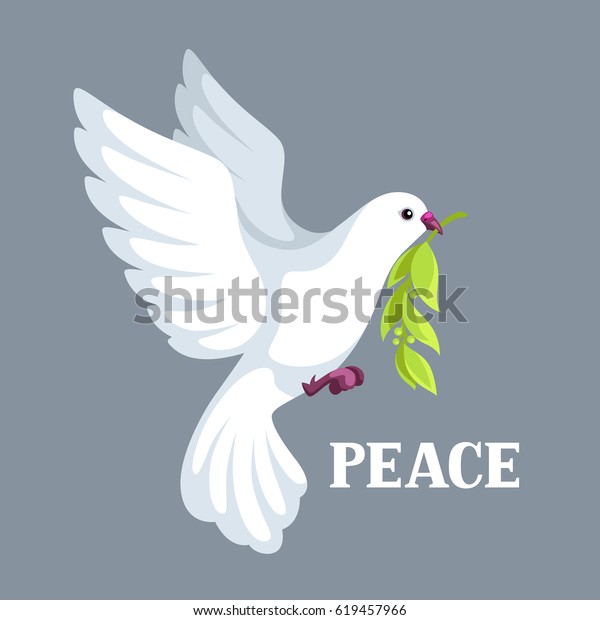 Vector De Stock Libre De Regalias Sobre La Paloma Blanca De La Paz619457966