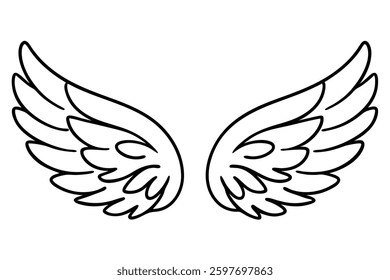 White Dove of Peace with Wings in Flight