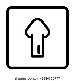 white up down stairway arrow emergency line icon vector. white up down stairway arrow emergency sign. isolated contour symbol black illustration