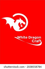 White Dragon Vector Cool And Simple  Logo