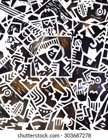 White drawing on dark background. Background