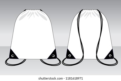 
White Drawstring Bag for Template