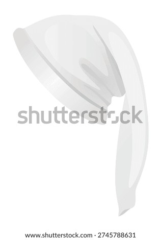 White dreadlock sleep hat. vector illustration