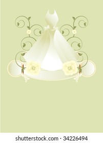 White dress background 3 - vector