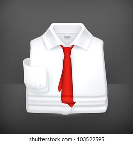 White Dress shirt, vector
