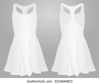 White dress. vector illustration