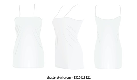 White dress. vector illustration