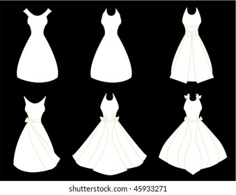 White dresses - vector version