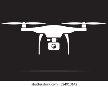 White drone for logo design
