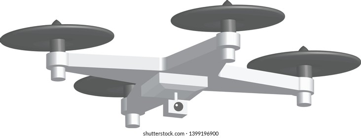 white drone quadcopter with camera 