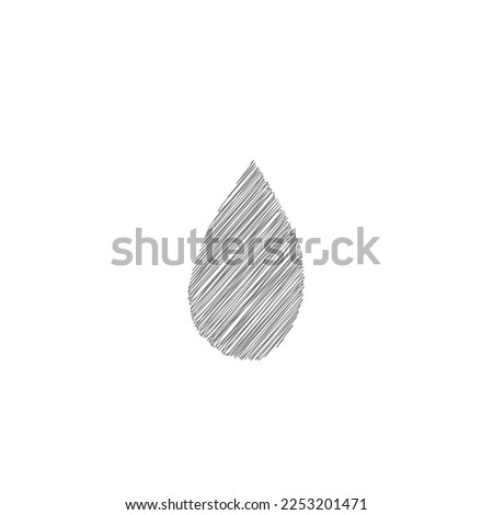 White drop sketch vector icon. Flat droplet logo shapes collection