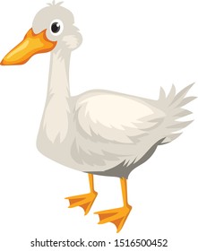 White Duck Illustration Vector Isolated Stock Vector (Royalty Free ...