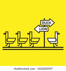 White Duck and Yellow Ducks