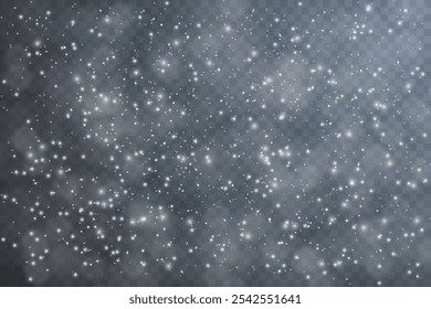 White dust light. Bokeh light glow lights background effect. Christmas background of sparkling dust Christmas glowing light bokeh light confetti lights and glitter texture overlay for your design.