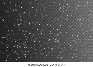White dust light. Bokeh light glow lights background effect. Christmas background of sparkling dust Christmas glowing light bokeh light confetti lights and glitter texture overlay for your design.