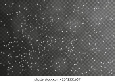 White dust light. Bokeh light glow lights background effect. Christmas background of sparkling dust Christmas glowing light bokeh light confetti lights and glitter texture overlay for your design.