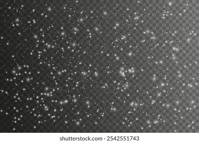 White dust light. Bokeh light glow lights background effect. Christmas background of sparkling dust Christmas glowing light bokeh light confetti lights and glitter texture overlay for your design.