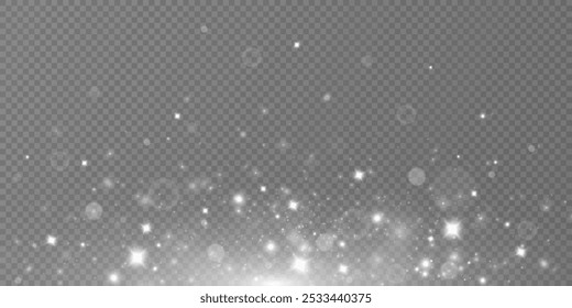 
Luz branca do pó png. Fundo de efeito de iluminação Bokeh. Fundo de Natal feito de poeira brilhante Natal luz confete bokeh e brilho textura sobreposição para o seu design