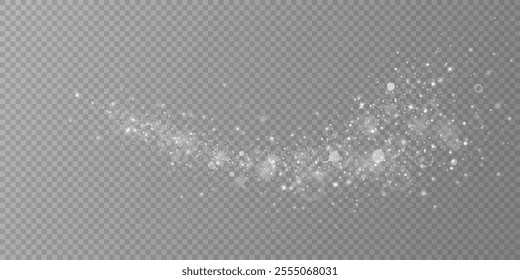White dust light.Christmas background of shining dust.