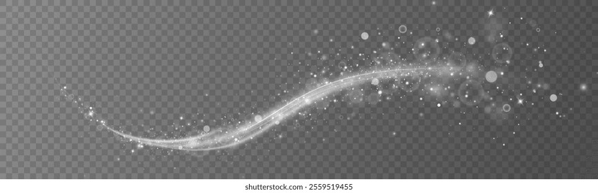 White dust light.Christmas background of shining dust.