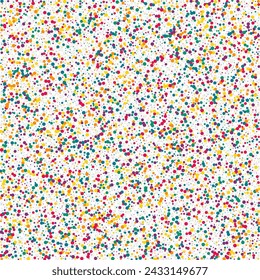 White Dust Top Transparent Background. Abstract Shine Design. FallingFestive Round Pattern. Orange Confetti Celebrate Texture.