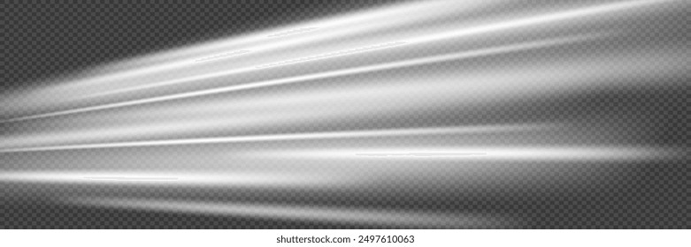 Velocidad dinámica blanca del movimiento y de la luz. Línea de luz y luces.