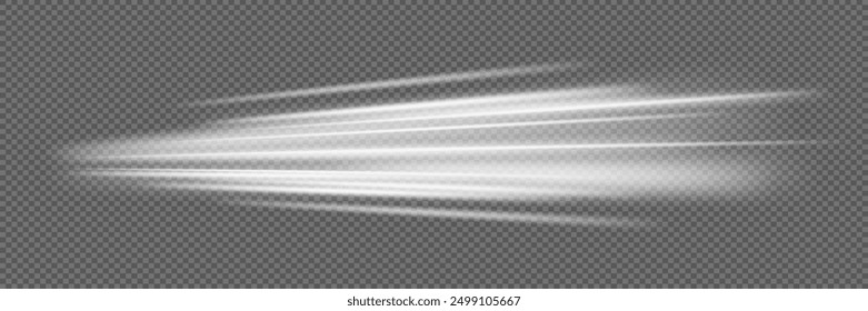 White dynamic speed of movement and light. Light line and lights.	