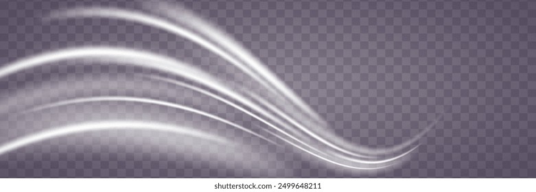 Velocidad dinámica blanca del movimiento y de la luz. Línea de luz y luces.