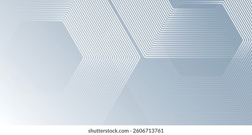 White dynamic wavy hexagon texture. suitable for wallpaper poster banner abstract