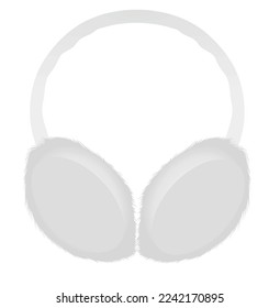 White ears muffs. vector illustration